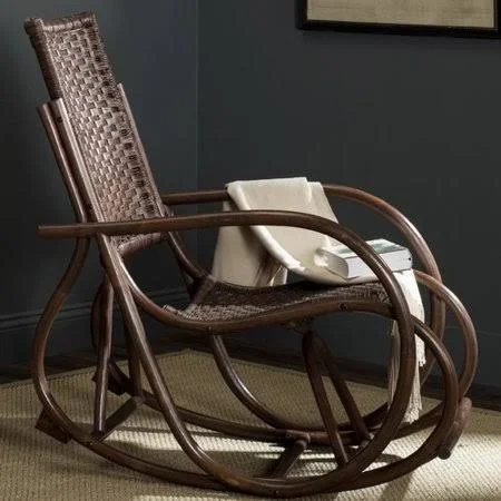 Bay Isle Home Reis Rocking Chair; Brown
