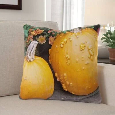 Gillispie Pumpkins Indoor/Outdoor Throw Pillow The Holiday Aisle