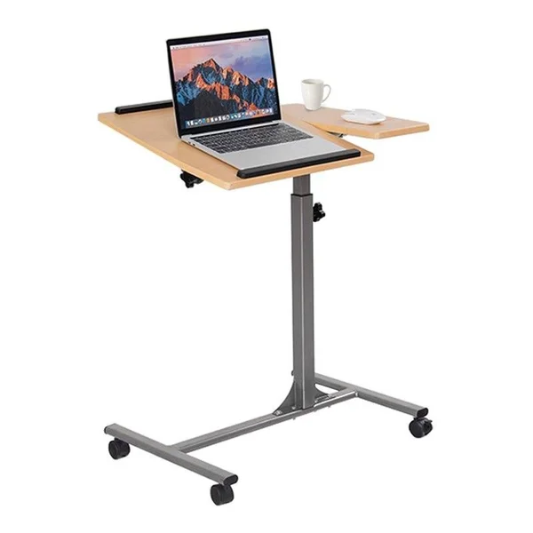 Costway Adjustable Laptop Notebook Desk Table Stand Holder Swivel Home Office Wheels New
