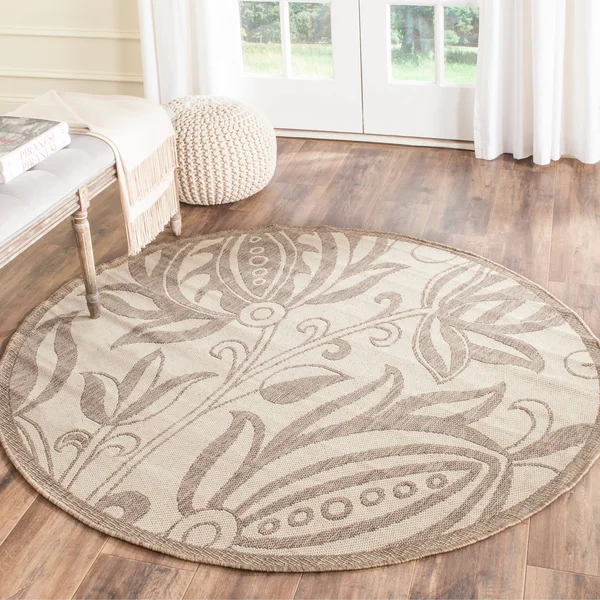 Safavieh Courtyard CY2961-3001 6&7x22 x 6&7x22 Round Natural, Brown Area Rug