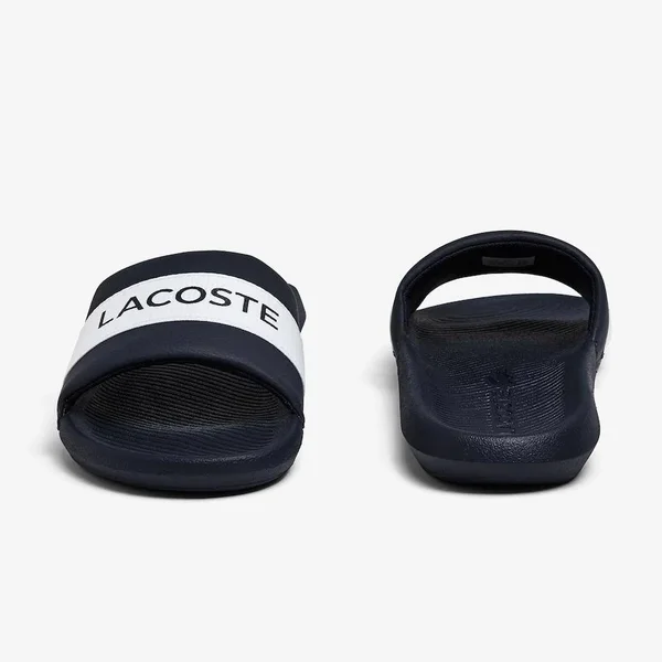 Lacoste Men's Croco Textile Logo Slides - 10