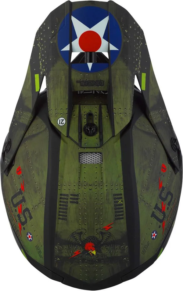 O&Neal 5 Series Warhawk Helmet - Black/Green - XL
