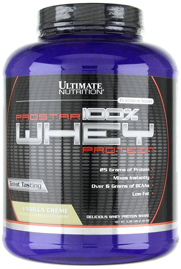 Ultimate Nutrition ProStar Whey Protein, Creamy Vanilla - 5 lb