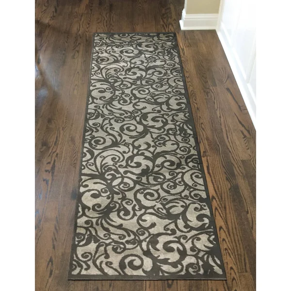 Admire Home Living Plaza Area Rug - 2&2 inch x 7&7 inch - Brown