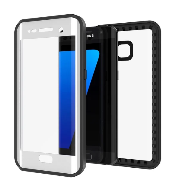 Galaxy S7 Edge Waterproof Case - Punkcase [Extreme Series] [Slim Fit] Armor Cover w/ Built in Screen Protector [Black] - Black