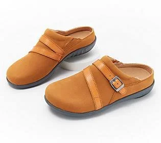 Spenco Orthotic Nubuck Siesta Slides 2 - Sydney, Size 9 Medium, Cognac