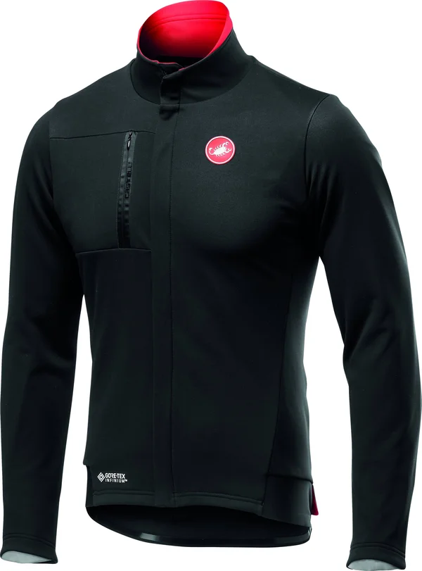 Castelli Double Espresso Jacket - Light Black/Red - S