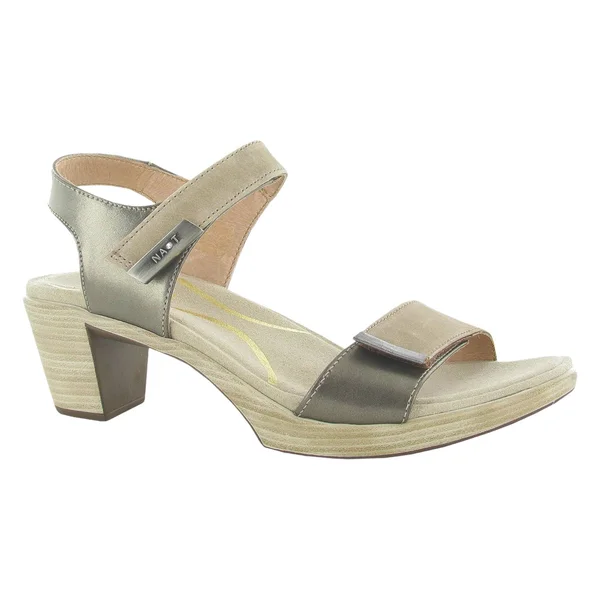 Naot Women's Intact - Khaki Beige Leather/Pewter Size: 37 R