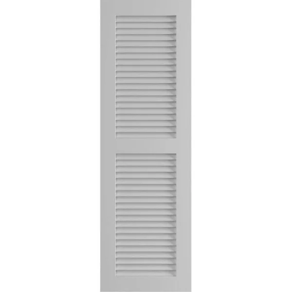 Ekena Millwork CWL12X031PRC 12x22W x 31x22H Exterior Composite Louvered Shutters (Per Pair), Primed