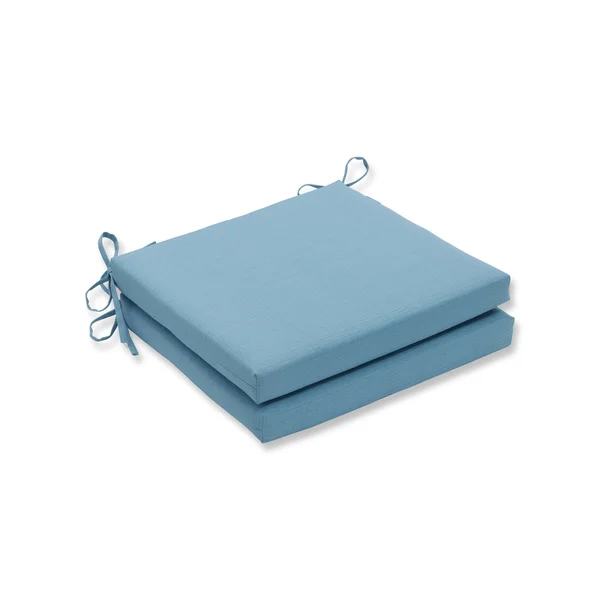 Pillow Perfect Outdoor/Indoor Forsyth Pool Squared Corners Seat Cushion 20x20x3 (Set of 2)