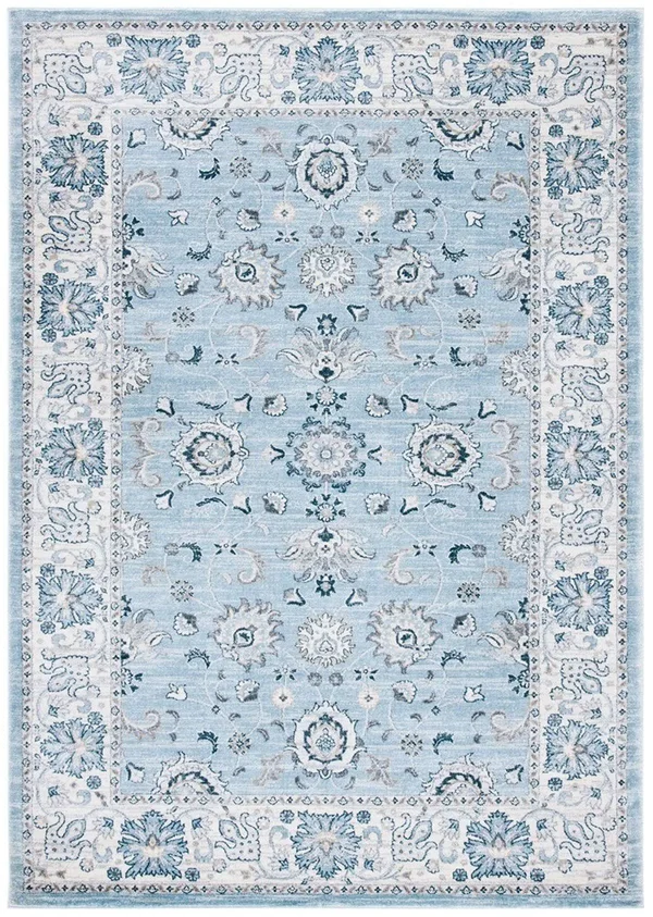 Safavieh Isabella Collection ISA940M Area Rug, 6& 7x22 Round, Light Blue/Cream