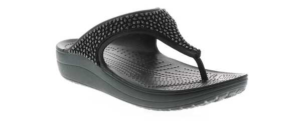 Crocs Women's Sloane Embellished Flip Flop - Size: 6, Black