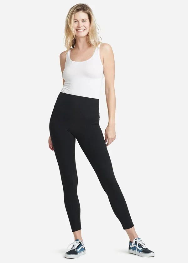 Yummie Rachel Cotton Stretch Shaping Legging, Tawny Port, Size 1x
