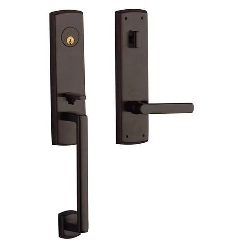 Baldwin 85387 Lent Soho Single Cylinder Entry Set - Lifetime Polished Brass