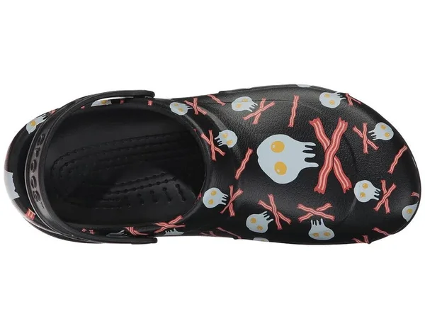 Crocs Unisex Bistro Graphic Clog, Size: 9, Black/White