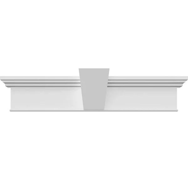 155 inch Bottom Width x 159 inch Top Width x 7 1/4 inchh x 1 inchp, Craftsman Crosshead with Bottom Trim w/ Flat Keystone