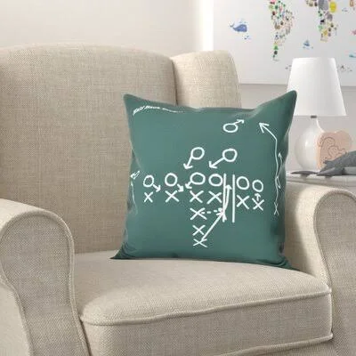 Mablethorpe Square Pillow Cover & Insert Grovelane Size: 20x22 H x 20x22 W x 7x22 D, Color: Green