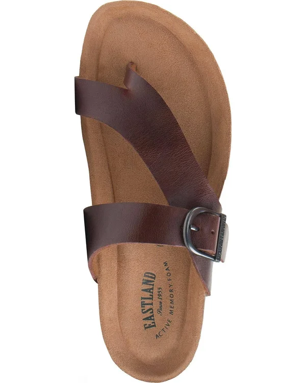 Eastland Women's Shauna Thong Sandal Walnut 11