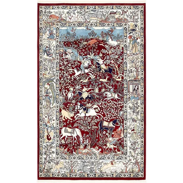 Unique Loom Birmingham Narenj Area Rug (5& x 8& - Navy Blue)