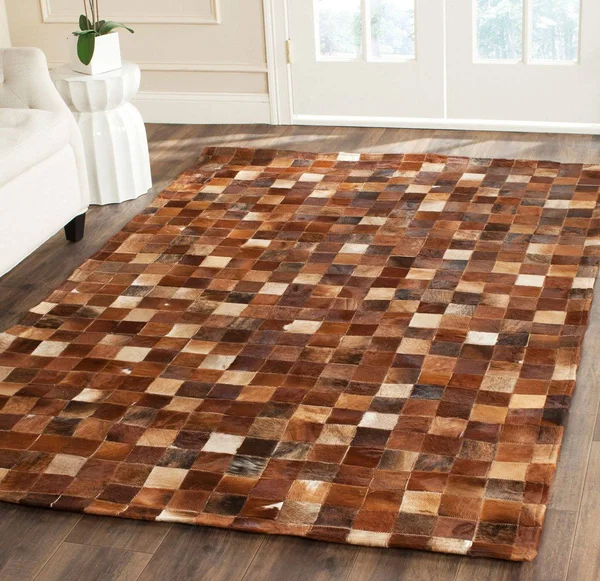 Safavieh Studio Leather STL517B 8& x 10& Brown - Beige Rug