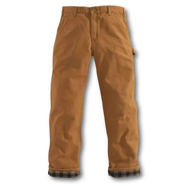 Carhartt Washed Duck Flannel Lined Work Dungaree Pants - Men's Black