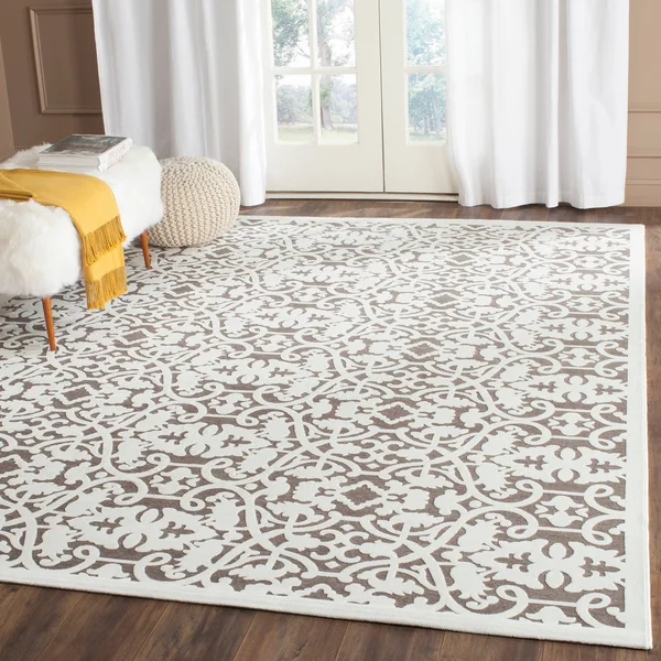 Safavieh Paradise Rug PAR636 Ivory, Dark Grey, 4& x 6&