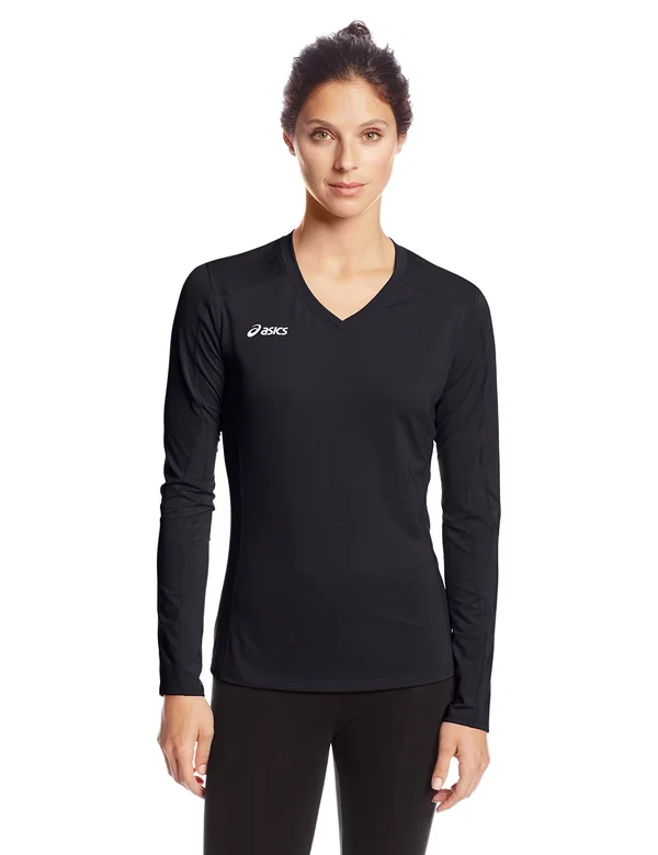 Asics Women's Roll Shot Jersey, Black, Medium