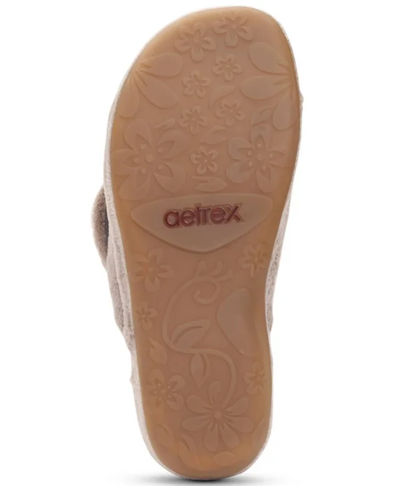 Aetrex Shelby Open Toe Slipper Black - 37