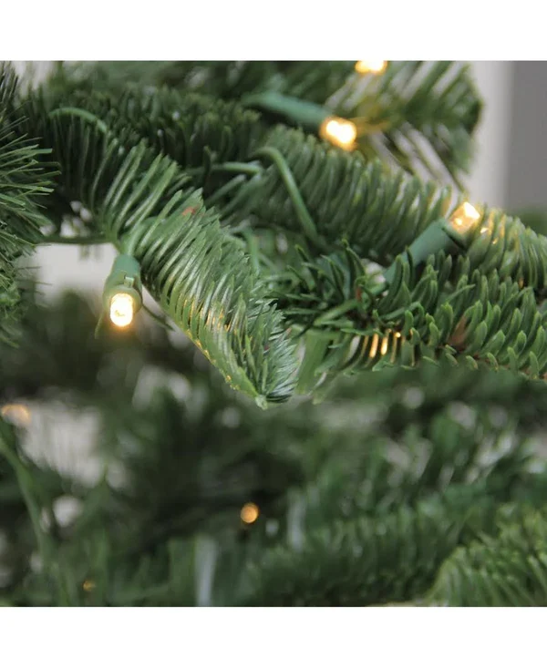 Northlight 9& Pre-Lit Slim Layered Noble Fir Artificial Christmas Tree - Warm Clear LED Lights