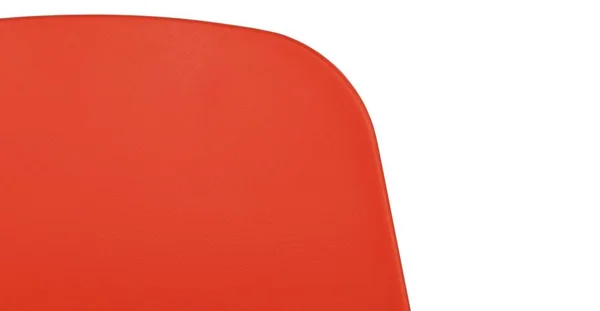 2X Red Accent Dining Chairs - Metal Legs, Article Svelti Modern Furniture