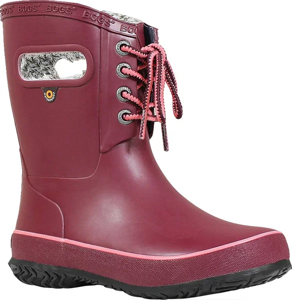 Bogs Youth Amanda Plush Lace Boot - 3 - Burgundy