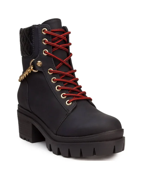 Juicy Couture Question Quilted Chain Fashion Boot - Black