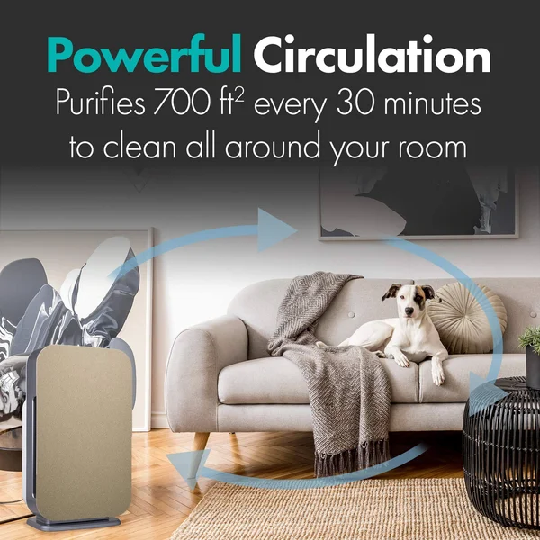 Alen BreatheSmart Flex True HEPA Air Purifier, HEPA-OdorCell +, Champagne Gold