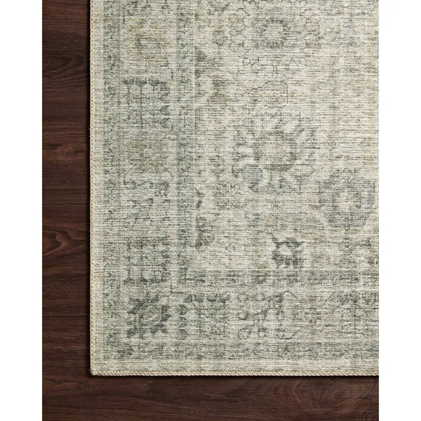 Alexander Home Leanne Printed Botanical Distressed Vintage Area Rug - 7&-6x22 x 9&-6x22