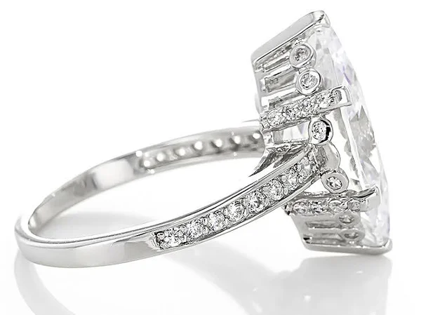 Charles Winston for Bella Luce 8.80ctw Diamond Simulant Rhodium Over Silver Ring 4.32ctw Dew - Size 10 - Jewelry TV