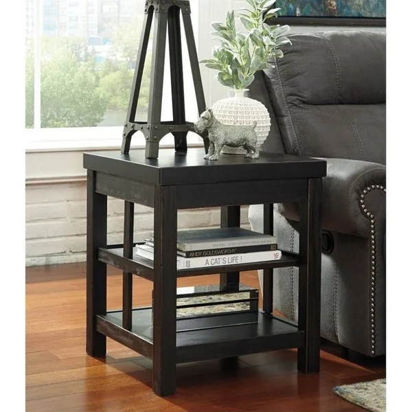 Bowery Hill Square End Table in Rubbed Black - BH-4752-620668