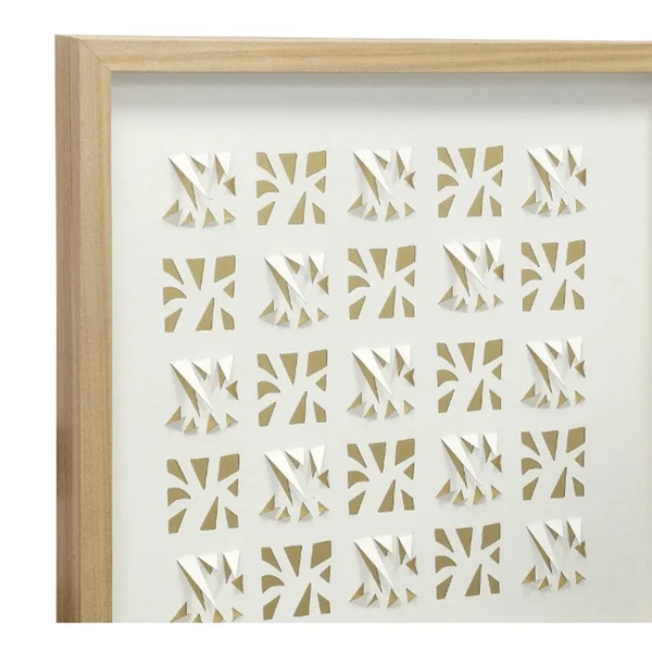 Stylecraft Home Collection Shadow - Paper Fun Shadowbox Wall Art - Natural Colored Inner Paper - White Background, Natural Wooden