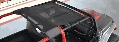 Jeep Wrangler Spiderweb Shade Krawler Trail Mesh Top; Tan KRAWLER-TJ-TM-Tan