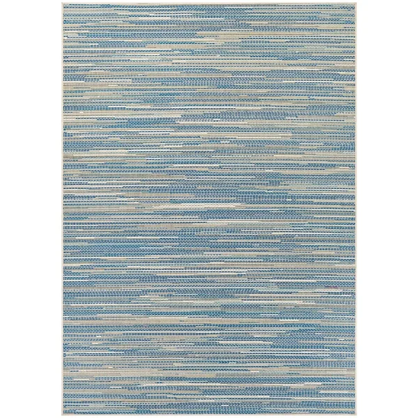 Couristan Monaco Alassio Sand/Azure/Turquoise Area Rug - 5&3x22 x 7&6x22