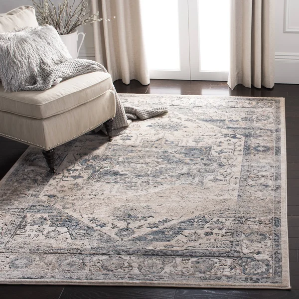 Safavieh Oregon Rug Collection ORE868A - Ivory, Blue - 4& x 6&