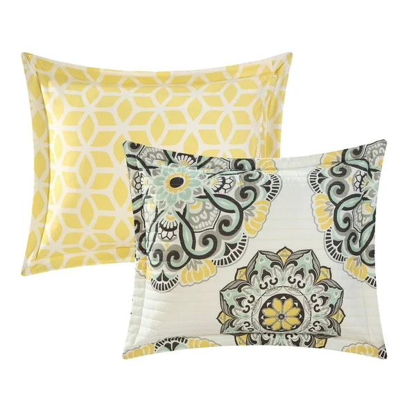 Chic Home Miranda 8 Piece Reversible Quilt Set, Size: King, Green