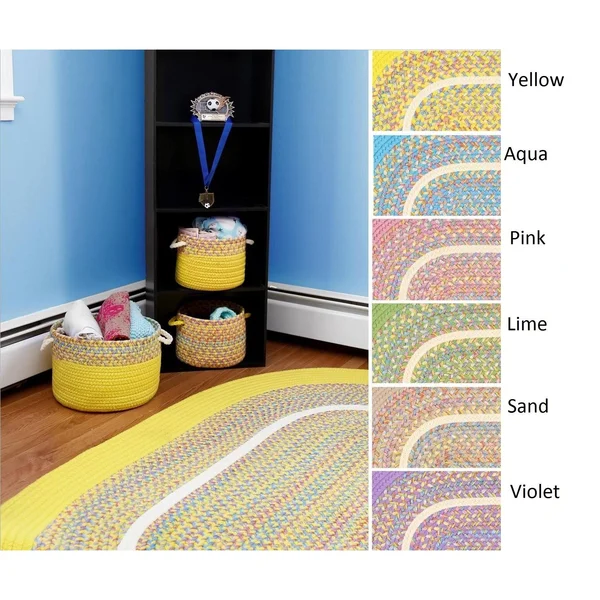 Kids Place Indoor - Outdoor Reversible Accent Rug by Rhody Rug, 2 ft x 4 ft Pink