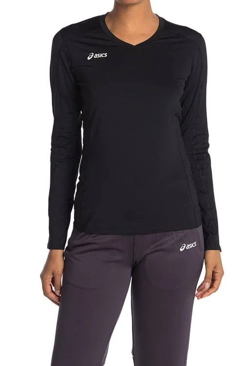 Asics Women's Roll Shot Jersey, Black, Medium