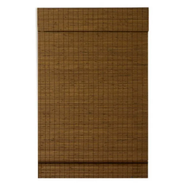 Radiance Cordless Maple Cape Cod Flatweave Bamboo Roman Shade - 34 in. W x 64 in. L