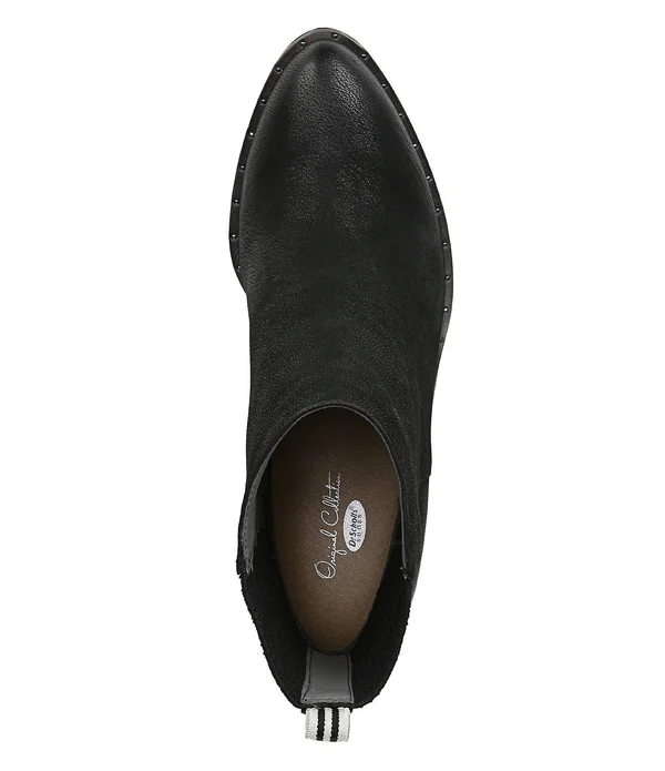 Women's Dr. Scholl&s Original Collection Mania Wedge Bootie Black Leather 6 M