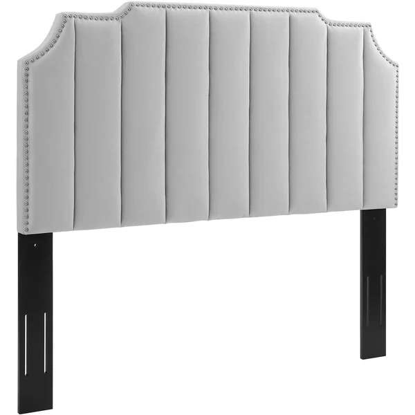 Rosalind Performance Velvet Twin Headboard Light Gray Modway