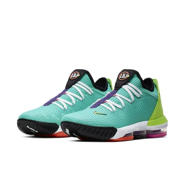 Nike Lebron 16 Low Basketball Shoes in Green - Size: 7.5, CI2668-301