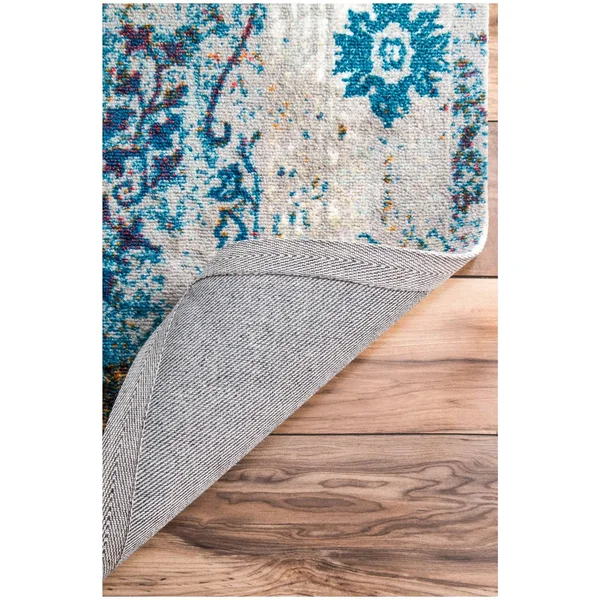 nuLOOM BINB05A Vintage Dotty Runner Rug 2& 6x22 x 8& Blue