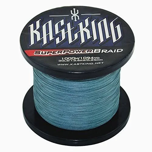 KastKing Superpower Braided Fishing Line, Low-Vis Gray, 65 Lb, 8 Strands, 1097 yds