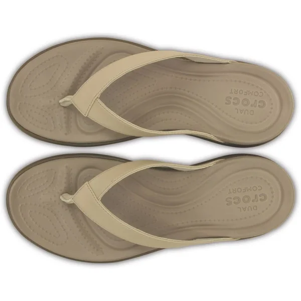 Crocs Women's Capri V Flip Flop Sandal, Size: 7 M, Brown